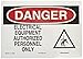 Brady 95687 14" Width x 10" Height B-302 Polyester, Black and Red on White Electrical Hazard Sign