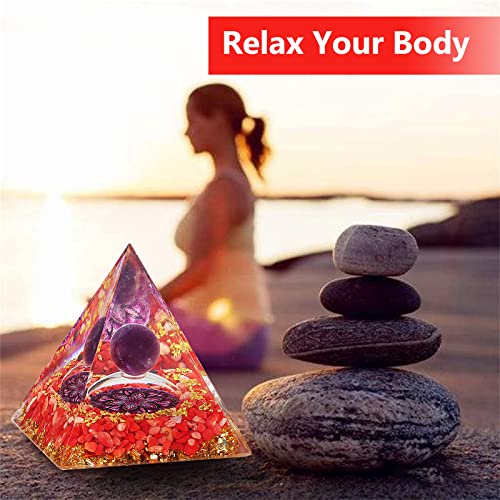 Piramide di Orgonite 7 Chakra Pyramid - Ametista