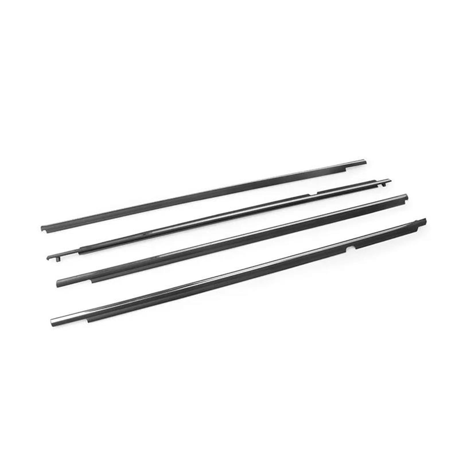 Kokoglgbtd Chrome 4Pcs Window Rubber Trim For Toyota For Corolla 2008-2013 Weatherstrip Seal Strips Door Moulding Glass(Chrome)