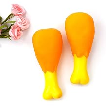 3pcs Chicken Drumstick Squeaky Dog, Soft Vinyl Chew Sound