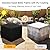 NettyPro Square Fire Pit Cover Fade Resiatant Waterproof Heavy Duty 600D Outdoor Patio Firepit Cover for Gas Propane Fire Pit Table, 40 x 40 x 24 Inch, Black
