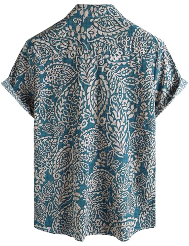 Image of VATPAVE Mens Casual Hawaiian Floral Shirts Short Sleeve Button Down Tropical Shirts Beach Summer Shirts