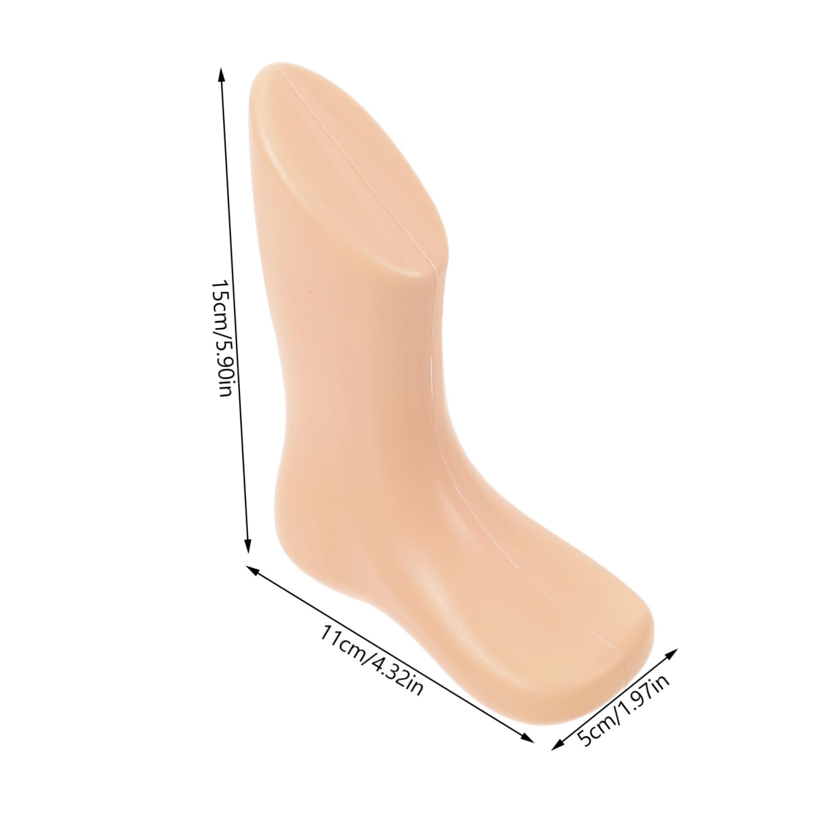 NUOBESTY Foot Mannequin Model Set 11cm Sock Shoe Display Durable Plastic for Shop Display