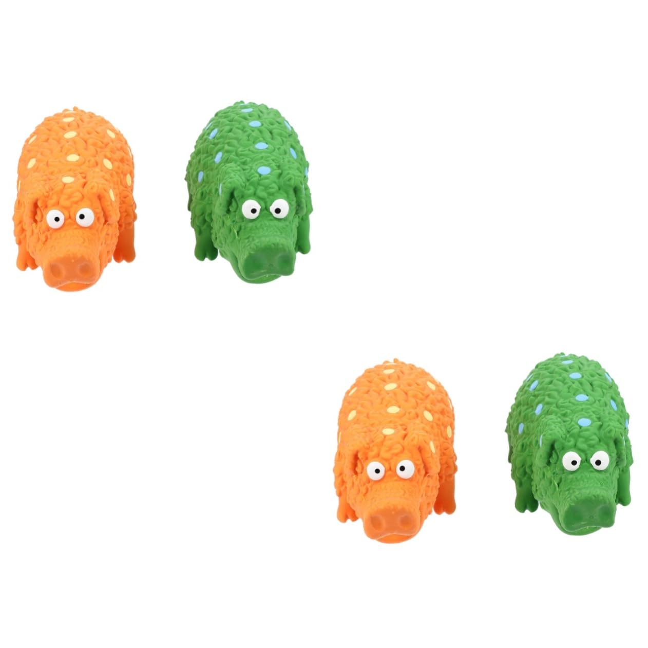YARNOW 4piezas Juguetes Interactivos para De Set Cerdo Chirriante Juguetes De Masticación y Juego para