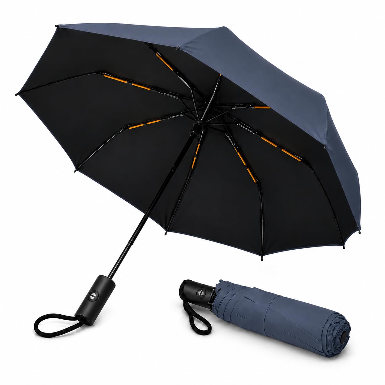 SkyShield Auto Open Close Umbrella for Men & Women | 8 Reinforced Fiberglass Ribs | Windproof, Waterproof & UV Protection (UPF 50+) | Compact 3 Fold Travel Umbrella | 105 cm Large Canopy | Beige-image-10