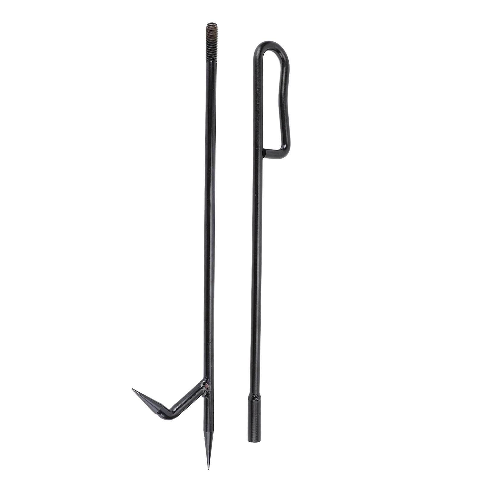 Beufee Heavy Duty Fire Pit Poker, Metal Steel Long Fireplace Fire Pit Campfire Poker Stick for Camping Outdoor Use