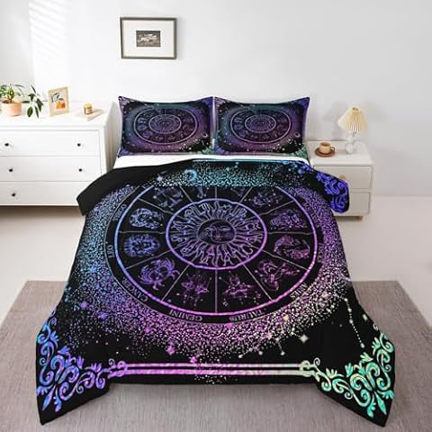 Sun and Moon Zodiac Comforter Set Cover
