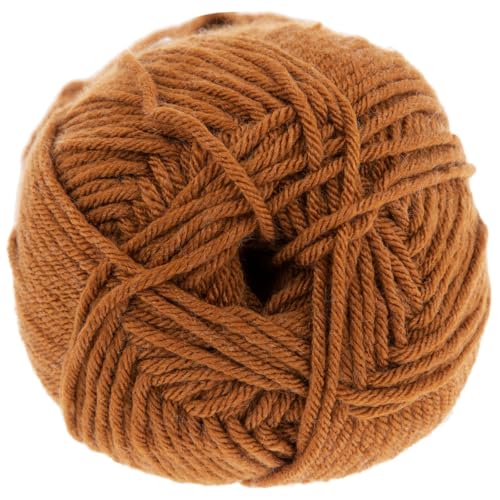 Image of Hobby Lobby Yarn Bee Soft & Sleek Yarn, 210 Tobacco, Set of 2 | 4 Medium Weight, 100% Low Pill Acrylic, 232 Yards Per Skien