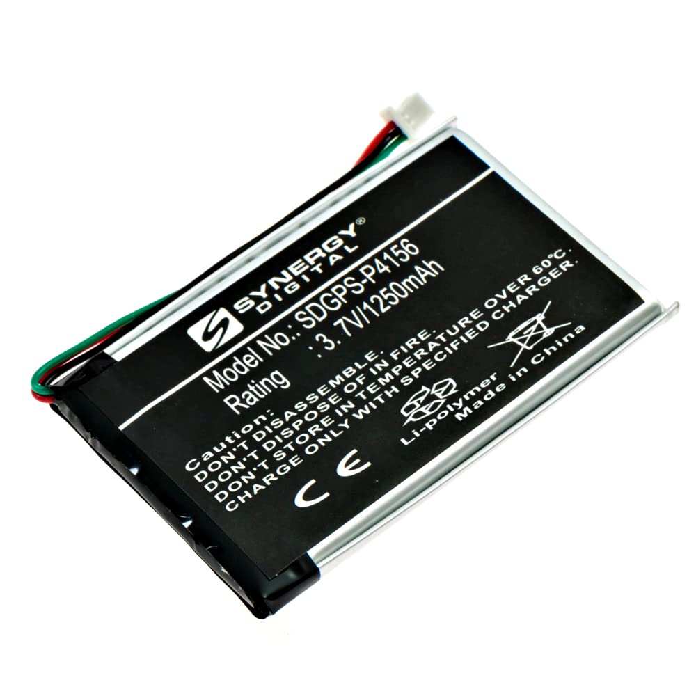 Synergy Digital GPS Battery, Works with Garmin Nuvi 1390 GPS, (Li-Pol, 3.7V, 1250 mAh) Ultra High Capacity Battery