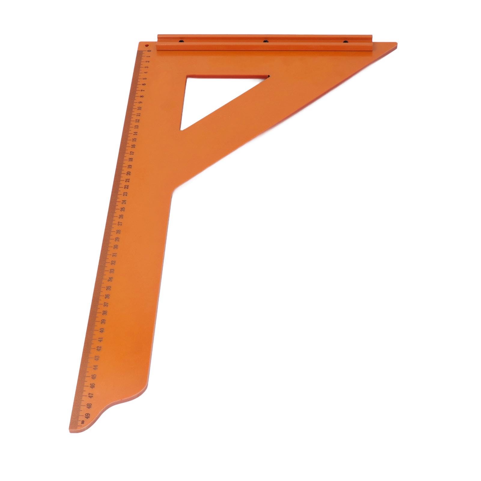 Règle triangulaire de positionnement professionnelle pour le travail du bois Règle carrée à 90 degrés Outil de mesure des plastiques techniques durables pour les charpentie