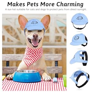 Pet baseball cap dog sunbonnet with ear holes adjustable cat head cap for outdoor summer pet sun hat m   cucciolini doodles