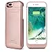 Kattiettery PowerCase-iP7Plus-RSGLD-01 Battery Charger Case For iPhone 7 Plus/6S Plus/6 Plus, Portable Charger Rechargeable External Battery Pack Charging Cases For iPhone 7/6S/6 Plus, 4000 mAh - Rose Gold