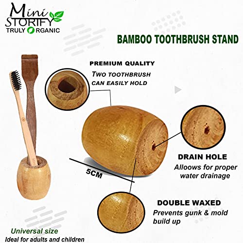 Mini Storify Truly Organic 1.Bamboo Cotton ear buds/swabs|80 Stems|1.Kids bamboo tooth brush-Oral Cleaning, |1.bamboo travel case|2.Loufah/loofah Pad, Sponge Body scrubber|6.Bamboo Straw (8")(PACK-11) - Image 3 thumbnail