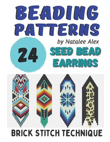 Beading Patterns 24 seed bead Earrings Collection - Gift for needlewomen - Keepsake book...