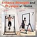 WATBKHE Power Tower Pull Up Dip Station Foldable, Pull Up Bar Station Adjustable, Multi-Function Home Gym, Strength Training Fitness Equipment, Support 450LBS