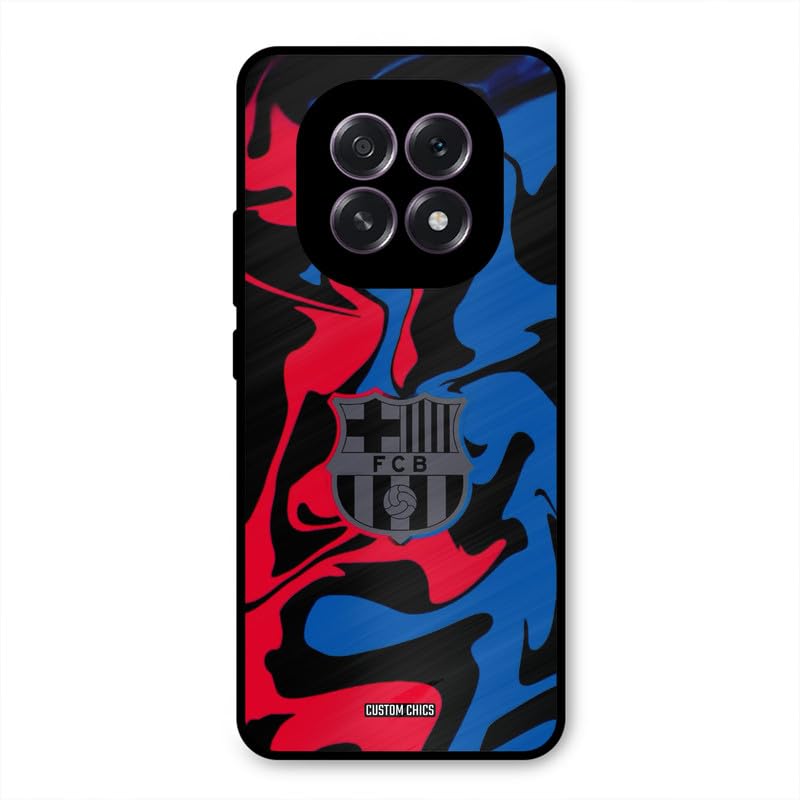Image of PrintShield FC Barcelona Comic Back Cover for Oppo F29, Shockproof Printed Phone Case with Soft TPU Sides & Anti-Slip Grip