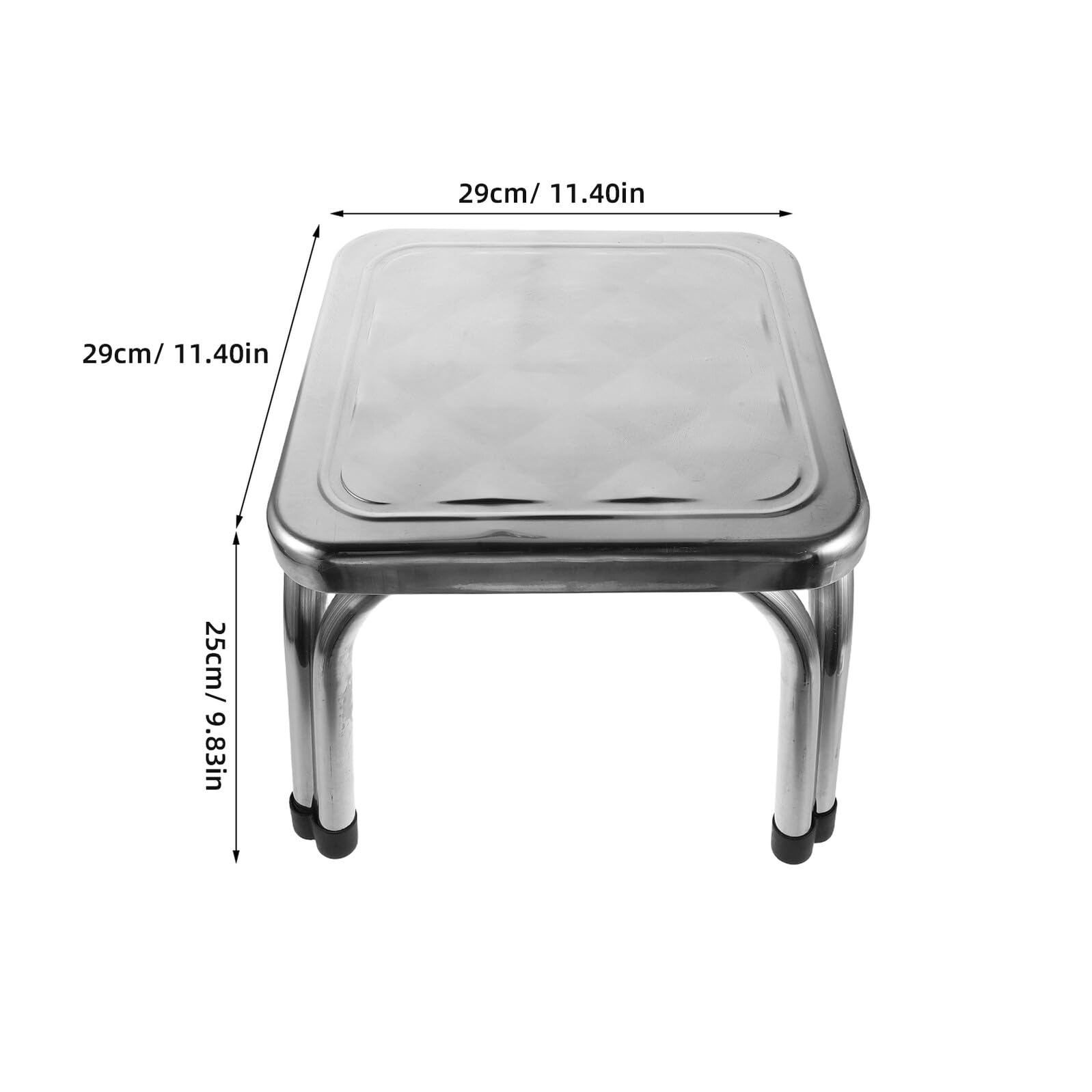 Taburete de Acero Inoxidable Antideslizante 22 Cm, Banco Compacto para Ducha y Baño, Asiento Resistente para Adultos y Personas Mayores, Uso Doméstico Baño Seguro