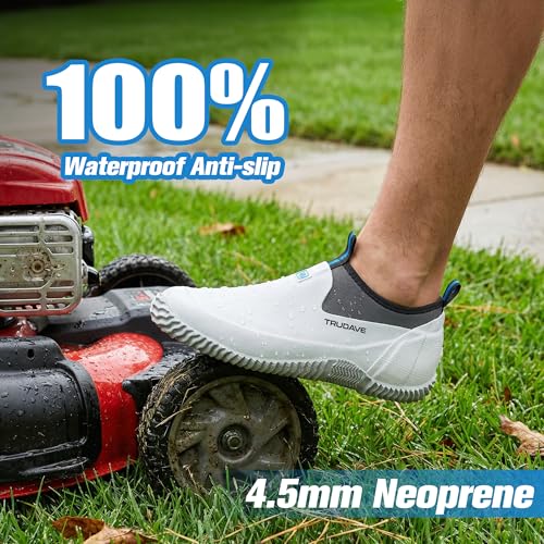 Image of Trudave Garden Shoes for Men & Women, Waterproof Rubber Shoes with 4.5mm Neoprene, Womens Rain Boots for Gardening,Size 6-13