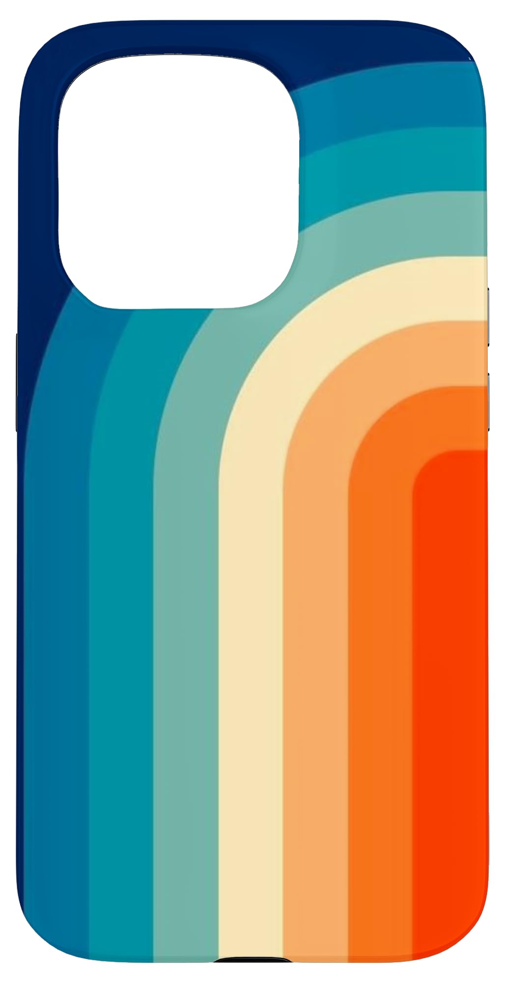 Cool Vintage Retro colorful Rainbow Blue Green Orange Yellow Case for iPhone 15 Pro