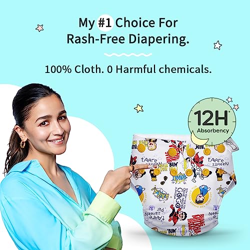 Image of SuperBottoms Reusable and Washable Cloth Diapers for babies - Cloth Diaper Freesize UNO- New Version