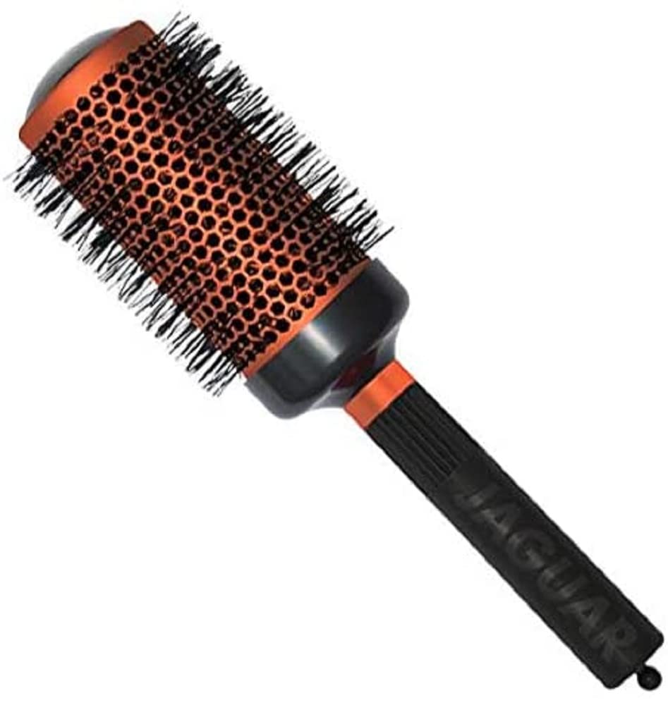 Jaguar CC53 - Spazzola per capelli rotonda in rame, 53 mm, spazzola professionale con setole di cinghiale e nylon per volume, ricci e lucenti, corpo in rame che trattiene il calore per uno styling