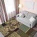 Ottomanson Ottohome Collection Contemporary Damask Design Non-Skid (Non-Slip) Rubber Backing Area Rug, 5' X 6'6", Brown