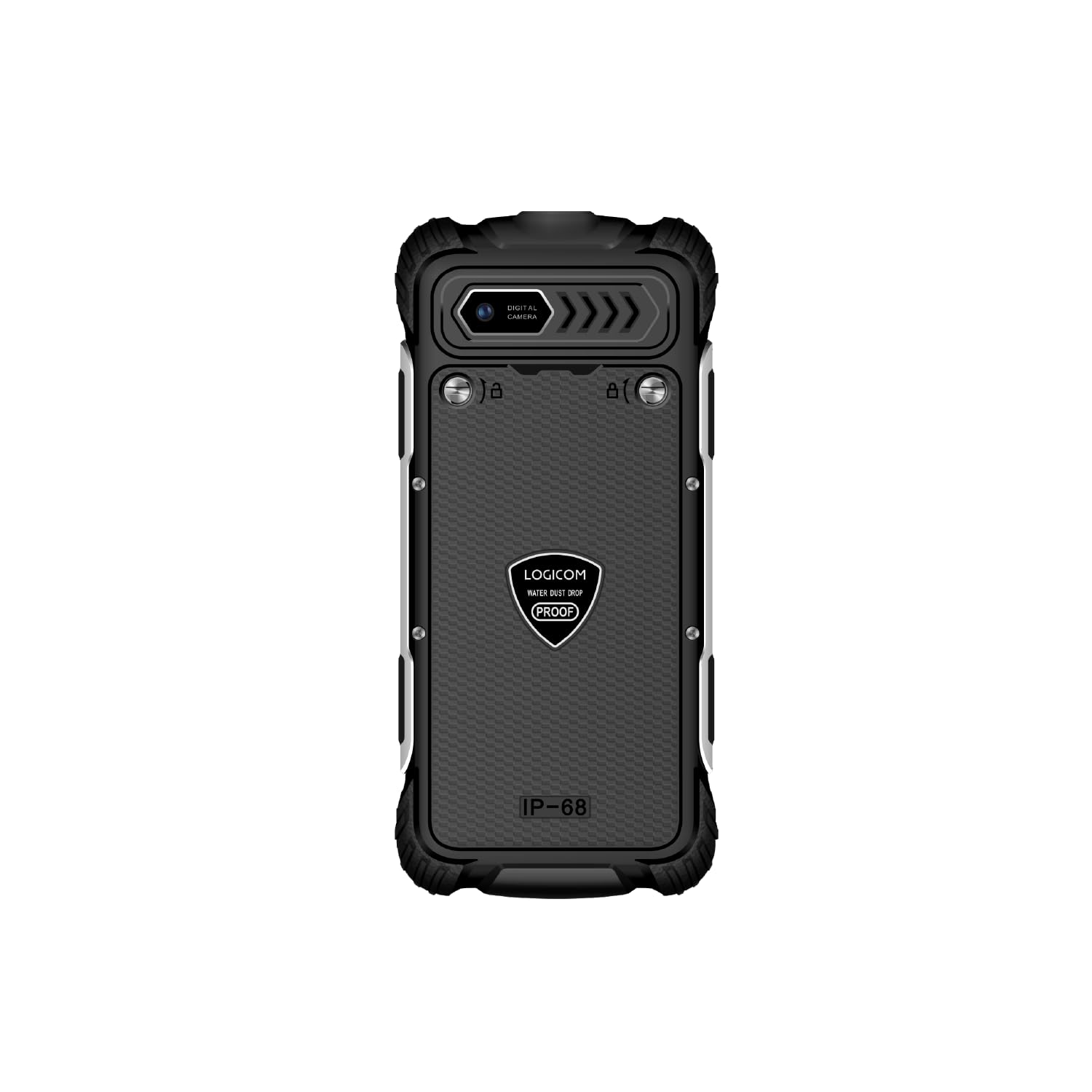 Logicom Xtrem 60 - Telefono 4G Dual SIM, batteria 3000 mAh, compatibile con apparecchi acustici, USB-C – Torcia – Mobile robusto – Nero
