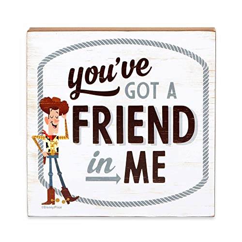 Image of Disney Pixar Toy Story Woody You've Got a Friend in Me Wood Block Decor - Cute Woody Decoration for Home