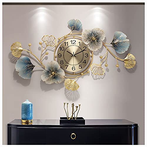 Horloge murale ginkgo gold moderne S pour salon et bureau - 6