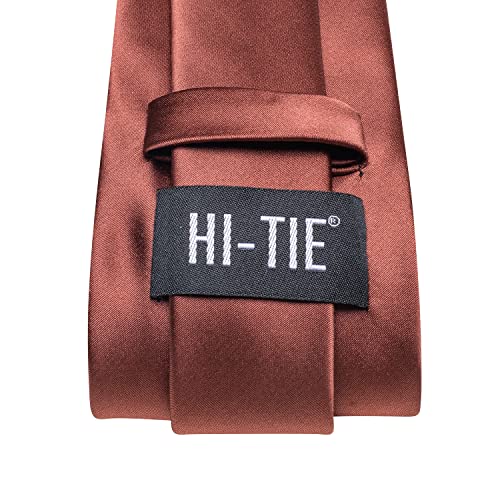 Image of Hi-Tie Men's Tie Lapel Pin Set Pocket Square Cufflinks Formal Woven Silk Tie Sets Wedding Party