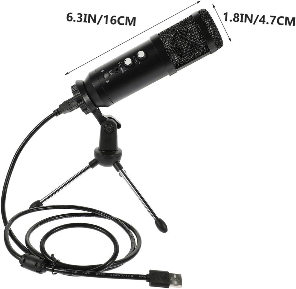 LIFKOME USB Condenser Microphone Kit for Recording Adjustable Low Noise Mic with USB Connection for Computer Live Streaming and Meeting