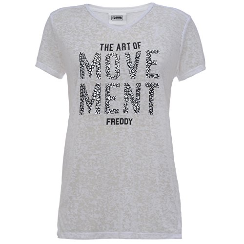 T-shirt in jersey devoré per un effetto