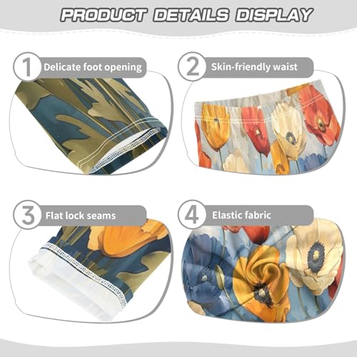 Toddler Girls Leggings Printed Yoga Pants Leggings Vibrant California Poppies for Kids3