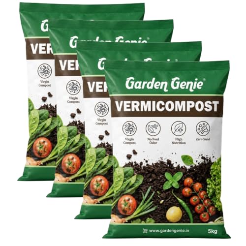 Image of Garden Genie Organic Vermicompost for Plants Home Garden (NPK Rich), 5 Kg (Pack of 4)