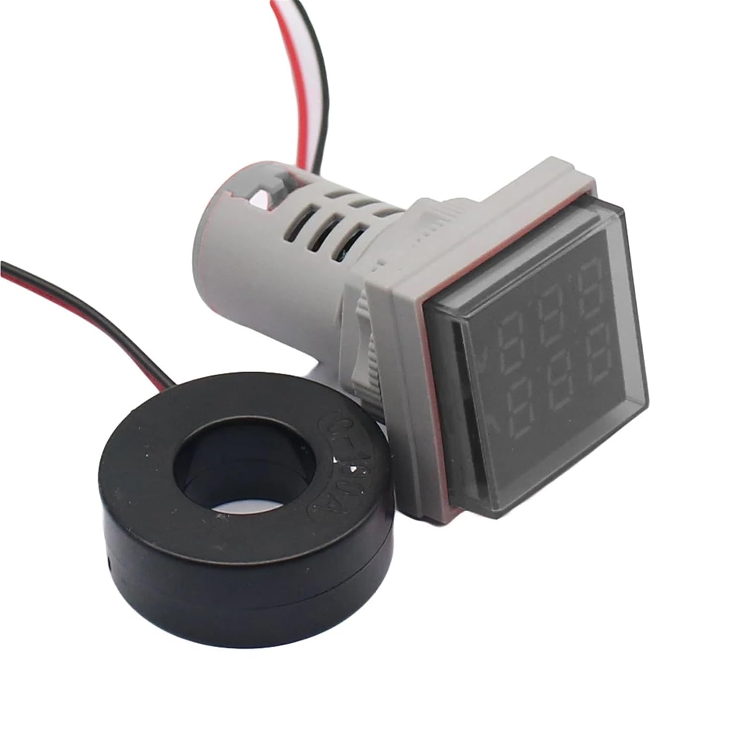 AC 50-500V 0-100A Square LED Digital Voltmeter Ammeter 110V 220V Voltage Current Meter Voltammeter Car Volt Amp Tester Detector(Square W)