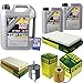 Produktbild QR-PARTS 69347300 Filter Set Inspektionspaket 7 Liter Liqui Moly Motoröl Top Tec 4100 5W-40 MANN-FILTER Innenraumfilter Kraftstofffilter Luftfilter Ölfilter