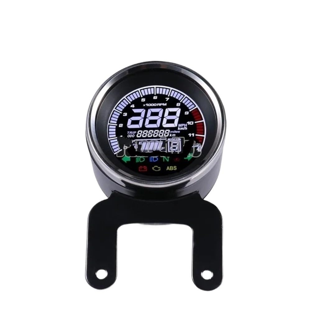 Odómetro Digital Odómetro Digital para Motocicleta, Velocímetro, Tacómetro Medidor Temperatura Y Combustible, Medidor De Nivel Motocicleta para 12V