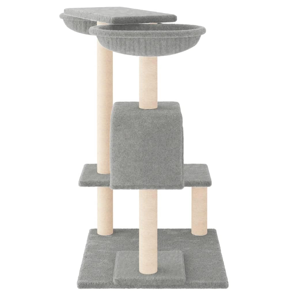 Rascador para Gatos con Postes Gris Claro 82 cm, CIADAZ Rascador Gato, Arbol Rascador para Gatos, Gatos Accesorios, Torre Gatos, Arranhador para Gatos, Casa para Gatos