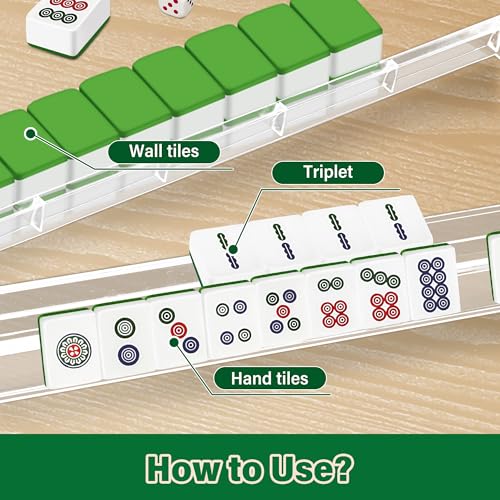 Soportes para Mahjong con diseño compacto y portátil miniatura 4