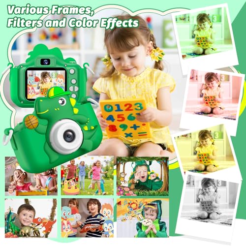 Image of Kids Camera Toy, masterbee Dinosaur Toys Camera for Kid Age 3-12, Christmas /Birthday Gifts for Boys and Girls, 1080P HD Kids Digital Camera, Children Camera Gift for 3 4 5 6 7 8 9 10 11 12 Year Old