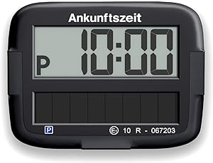 Needit Park Micro Solar elektronische Parkscheibe [NEUES Modell 2025] I unendlich Energie, Null Batteriewechsel | einzige Parkscheibe in Deutschland mit integriertem wiederaufladbarem Akku | schwarz