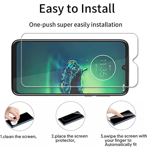 Tzstz 3 pezz per Motorola Moto G8 Plus vetro