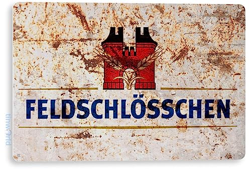 Tinworld Tin Sign: Feldschlosschen Swiss Beer Rustic...