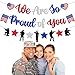 Military Going Away Party Decorations We Are So Proud of You Banner Patriotic Soldier Garland Red White Blue 4th of July Veterans Day Memorial Day Deployment Returning Back Graduation Party Supplies