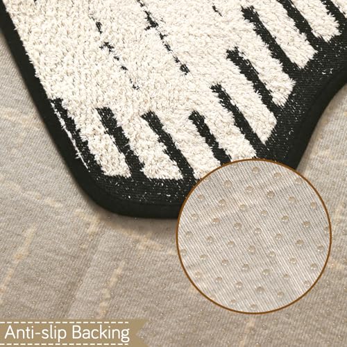 Image of HOKIPO 1 PC Backrest Mat for Sofa Cover | Luxury Supple Soft Wavy Mat with Anti Slip Backing, Off-White (AR-6217-OWHT)