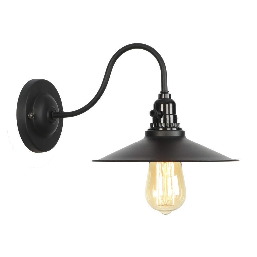 HYJAUSXB Modern Wall Mount Lamp, Postmodern Industrial Bedroom Bedside Lighting Sconce Light with Switch E27 Wrought Iron Lamp European Restaurant Washroom Bar Living Room Lantern R