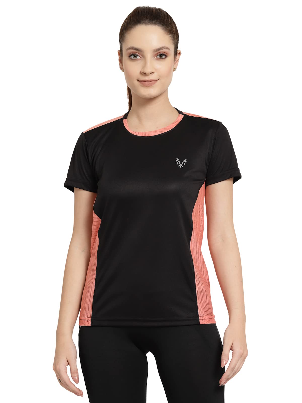 uzarus Womens Mesh Net Back Yoga Jogging Running Top Sports Gym T-Shirt-picture-45