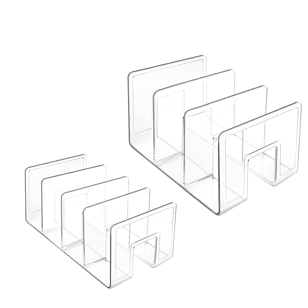 CTRLZS Purse Organizer For Closet, Acrylic Clear Purse Storage Organizers, 2 PCS Different Size Divider Holder,Purse Shelf