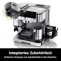 Ninja Luxe Premier 3-in-1 Kaffeemaschine mit Mahlwerk, Aufschäumer für Latte, Cappuccino, Cold Brew & Espresso, bis 2 Tassen, 4 Aufschäum-Voreinstellungen, Silber – Ansicht 3