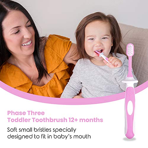 image for 3 Piece Baby Toothbrush Set by Cherish Baby Care - with Infant Finger 